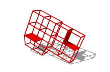 Sketchup素材模型|钢架雕塑景观素材组件-BIM建筑网