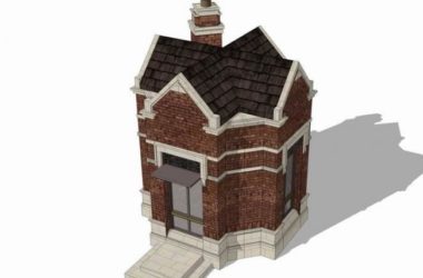 Sketchup小品模型|门卫亭岗亭，小品，英式古典风格-BIM建筑网