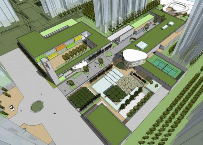 Sketchup学校模型|多层会所+幼儿园，现代风格，教育建筑