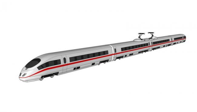 Sketchup素材模型|和谐号列车高铁火车素材组件