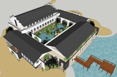 Sketchup酒店模型|多层酒店带围廊，院落，徽派建筑，中式风格-BIM建筑网