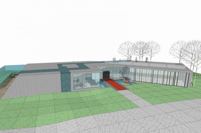 Sketchup商业模型|杭州保利售楼处，多层商业建筑，现代风格