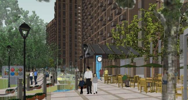 Sketchup住宅模型|高层公寓，底层商业，居住建筑，现代风格