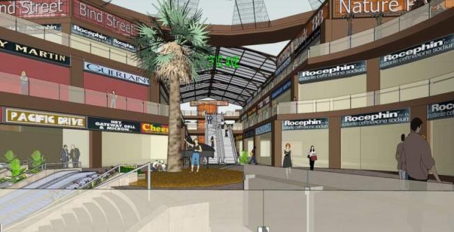 Sketchup素材模型|多层商业街，现代风格