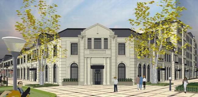 Sketchup商业模型|多层沿街商业，联排别墅，法式古典风格