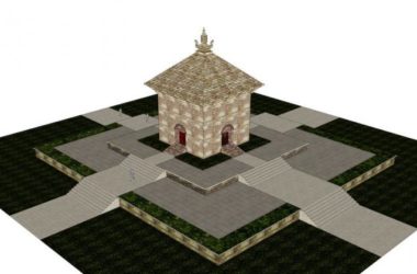 Sketchup小品模型|四门塔，景观塔，小品，古典风格-BIM建筑网