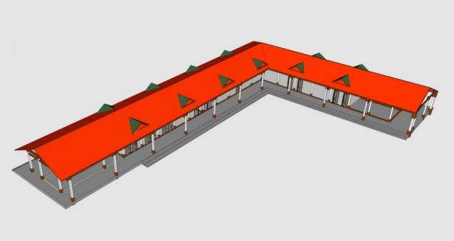 Sketchup素材模型|欧式风格景观廊架，素材组件