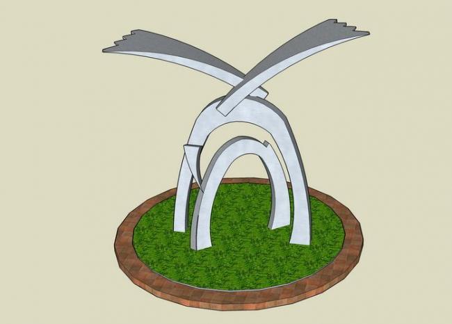 Sketchup素材模型|抽象雕塑景观素材组件