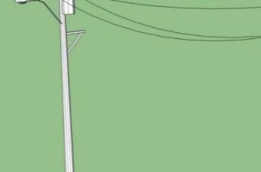 Sketchup素材模型|电线杆景观素材组件-BIM建筑网