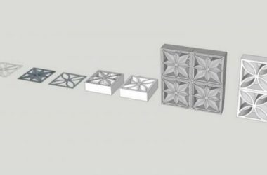 Sketchup素材模型|镂空雕刻石墙砖景观素材组件-BIM建筑网