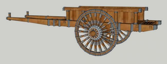 Sketchup素材模型|景观小品，马车，牛车