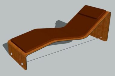 Sketchup素材模型|躺椅椅子素材组件现代-BIM建筑网