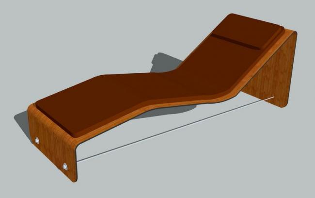 Sketchup素材模型|躺椅椅子素材组件现代