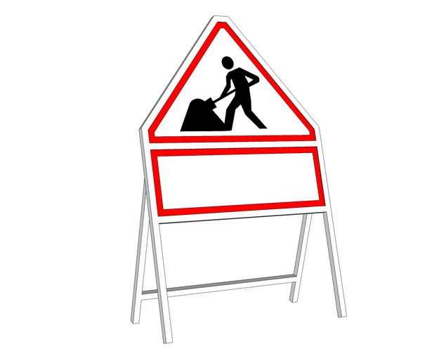 Sketchup素材模型|施工牌指示牌素材组件