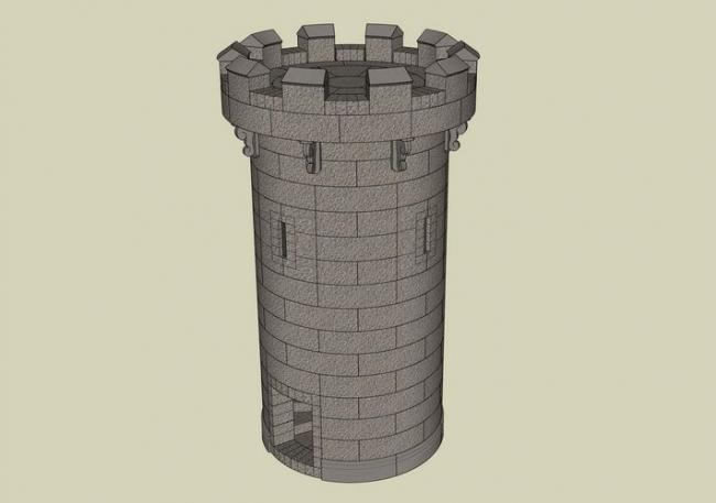 Sketchup素材模型|景观塔素材组件