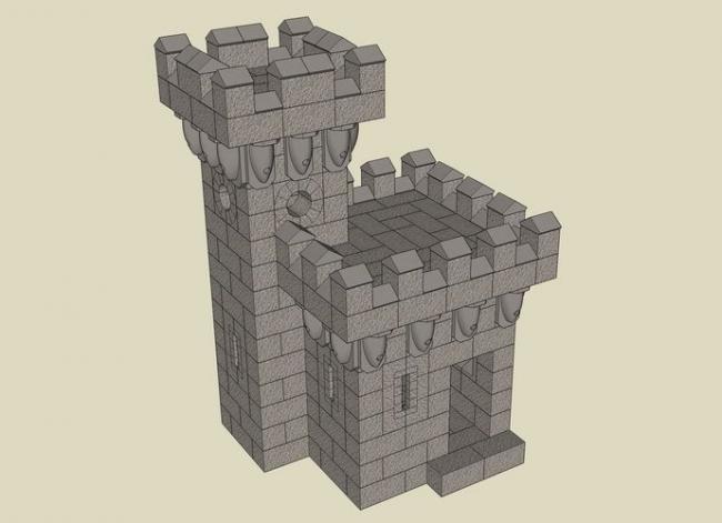 Sketchup素材模型|景观塔素材组件