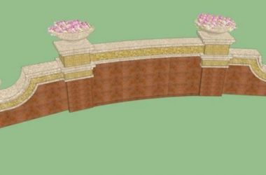 Sketchup素材模型|欧式景墙景观素材组件-BIM建筑网