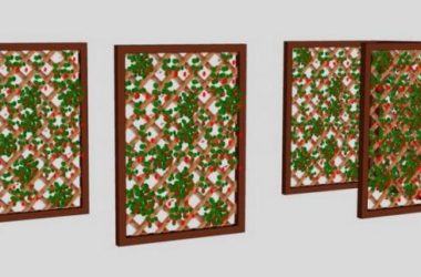 Sketchup素材模型|景观屏风素材组件-BIM建筑网