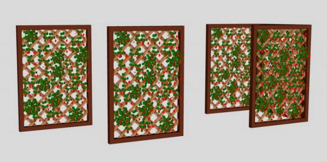 Sketchup素材模型|景观屏风素材组件