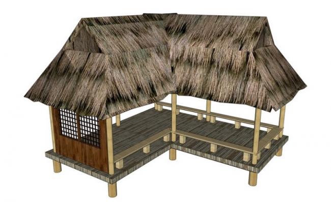 Sketchup小品模型|东南亚风格凉亭，亭子，小品，景观，古典风格