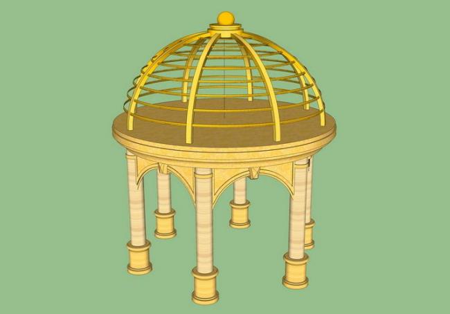 Sketchup景观模型|欧式景观亭子，小品，古典风格