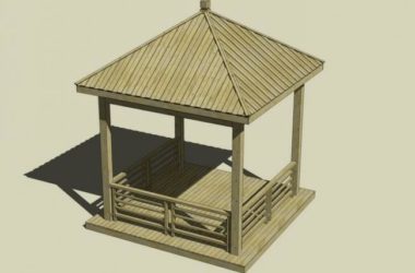 Sketchup小品模型|亭子，小品，景观，休闲木凉亭-BIM建筑网