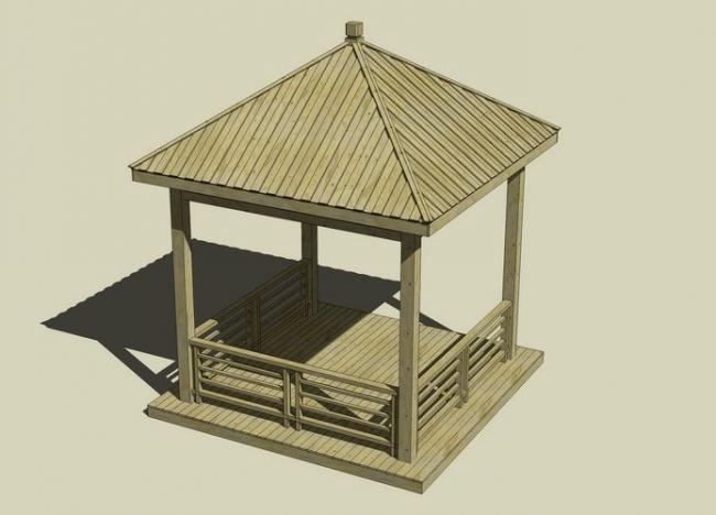 Sketchup小品模型|亭子，小品，景观，休闲木凉亭