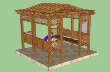 Sketchup小品模型|亭子，小品，景观，休闲木凉亭-BIM建筑网