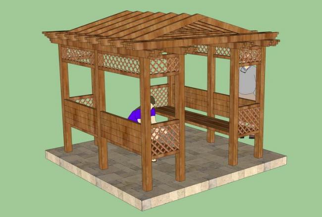 Sketchup小品模型|亭子，小品，景观，休闲木凉亭