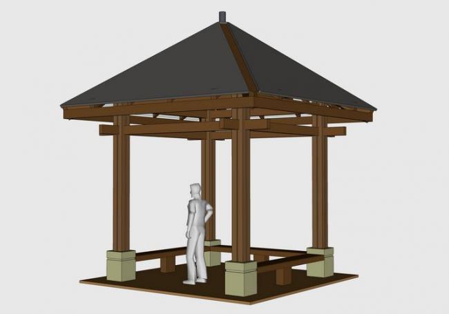 Sketchup小品模型|景观凉亭，亭子，小品