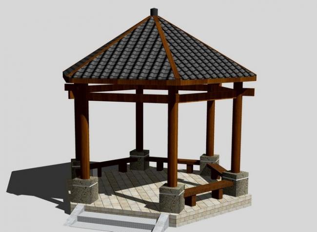 Sketchup小品模型|亭子，中式风格，小品，休闲凉亭