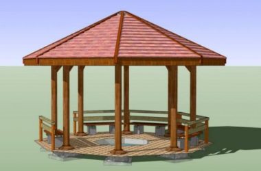 Sketchup小品模型|休闲凉亭景观小品素材组件-BIM建筑网