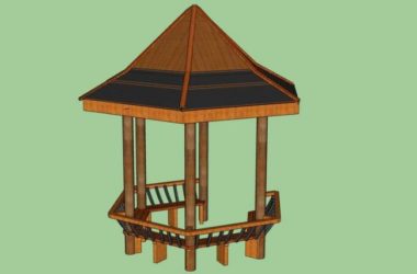 Sketchup小品模型|休闲凉亭景观小品素材组件-BIM建筑网