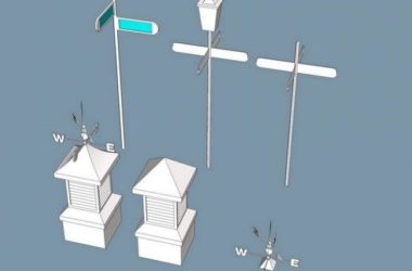 Sketchup素材模型|道路指示牌景观素材组件-BIM建筑网