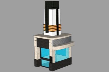 Sketchup素材模型|现代岗亭景观素材组件-BIM建筑网