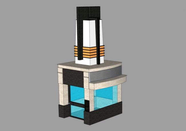 Sketchup素材模型|现代岗亭景观素材组件