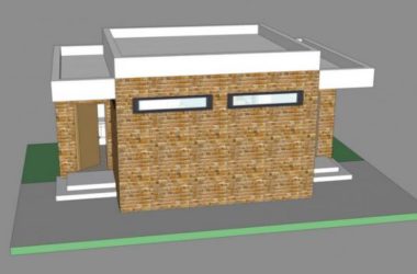 Sketchup素材模型|岗亭景观现代素材组件-BIM建筑网