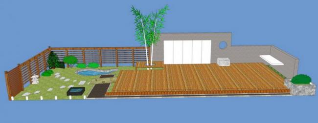 Sketchup素材模型|庭院景观场景，景观素材组件