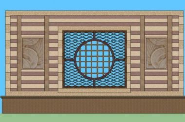 Sketchup素材模型|中式景墙素材组件-BIM建筑网