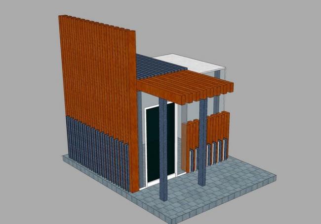 Sketchup小品模型|保安亭保安室门卫岗亭素材组件，现代小品