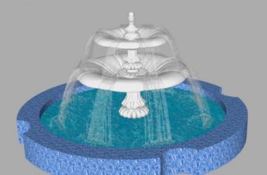 Sketchup素材模型|欧式水景喷泉，景观素材组件，古典-BIM建筑网