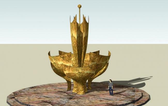 Sketchup素材模型|广场雕塑景观素材组件