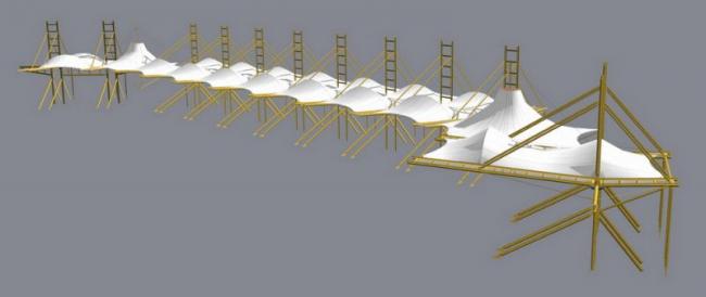 Sketchup素材模型|张拉膜景观素材组件