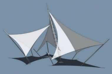 Sketchup素材模型|张拉膜景观素材组件-BIM建筑网