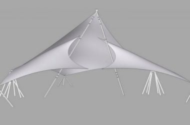 Sketchup素材模型|张拉膜景观素材组件-BIM建筑网