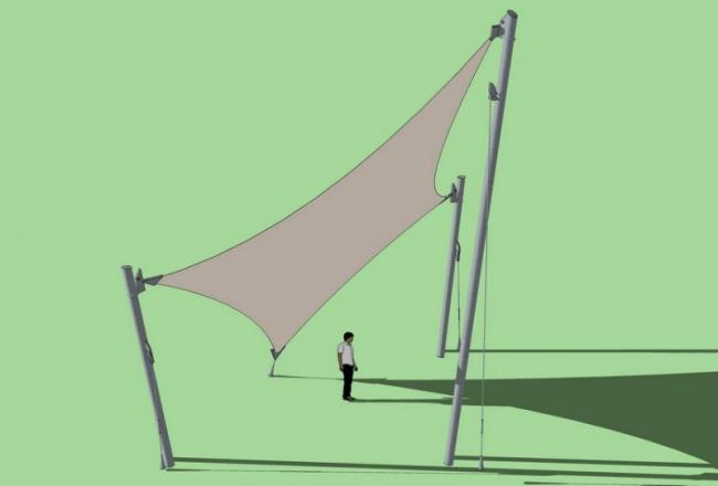 Sketchup素材模型|张拉膜景观素材组件