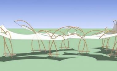 Sketchup素材模型|张拉膜景观素材组件-BIM建筑网