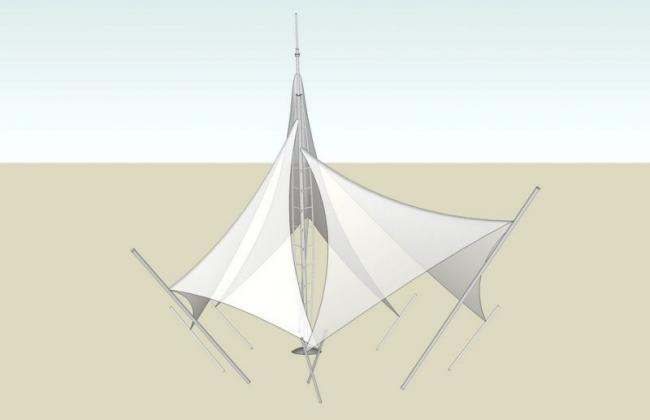 Sketchup素材模型|张拉膜景观素材组件
