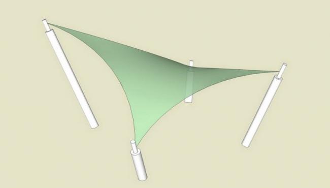 Sketchup素材模型|张拉膜景观素材组件