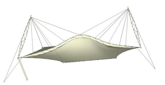 Sketchup素材模型|张拉膜景观素材组件